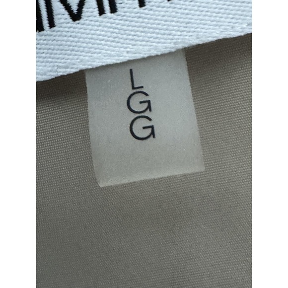 Calvin Klein Vest Womens Large Beige Faux Fur Collar Quilted Puffer Zip Pockets - Picture 12 of 15